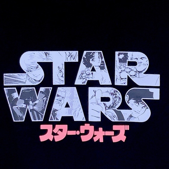 Starwars Sweatshirt Anime Crew Neck Pullover Japan Pink Black Juniors Size 7-9 - Picture 4 of 16